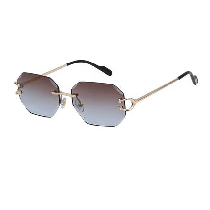 Lunette de Soleil Sans Monture Octogonales UV400 - Style Luxe Unisexe