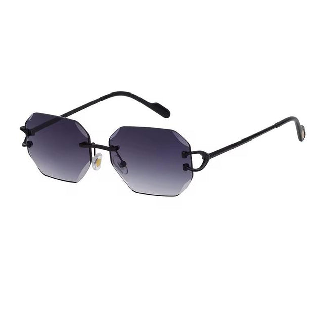 Lunette de Soleil Sans Monture Octogonales UV400 - Style Luxe Unisexe