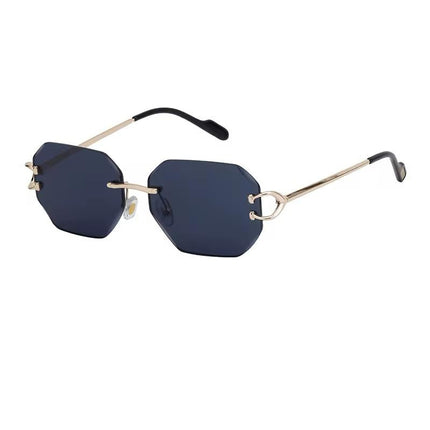 Lunette de Soleil Sans Monture Octogonales UV400 - Style Luxe Unisexe