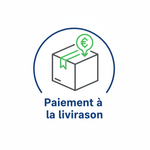 Fais une image simple de " paiement à la livraison " avec fond blanc comme pour les grandes entreprises